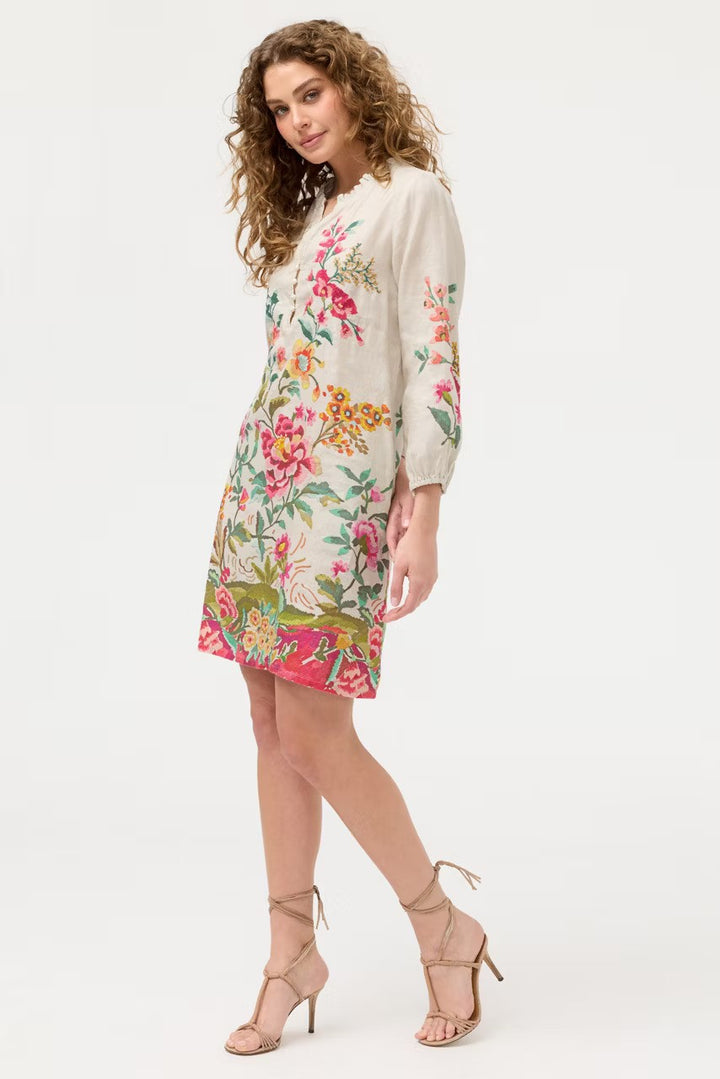 Johnny Was Shift Field Dress Ecru Miraze 2