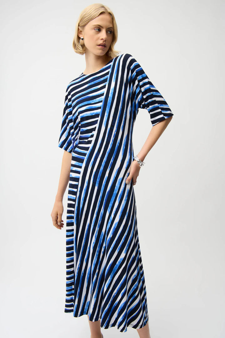 Joseph Ribkoff Stripe Print Fit and Flare Dress Style 261047 1