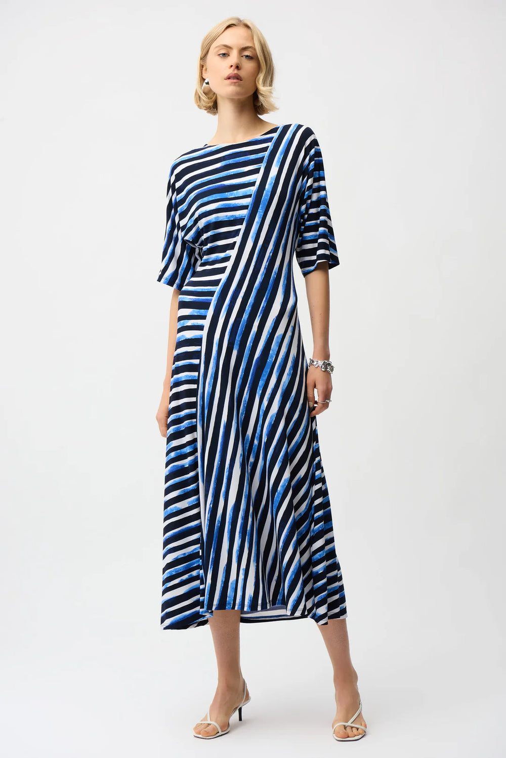 Joseph Ribkoff Stripe Print Fit and Flare Dress Style 261047 2