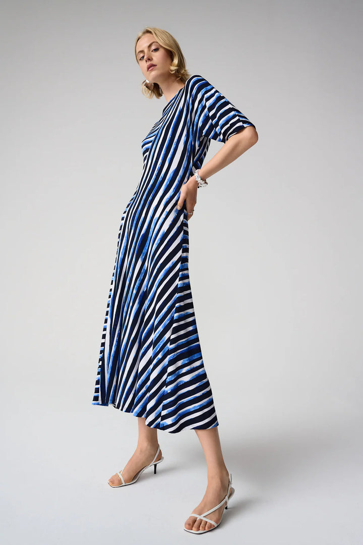 Joseph Ribkoff Stripe Print Fit and Flare Dress Style 261047 3