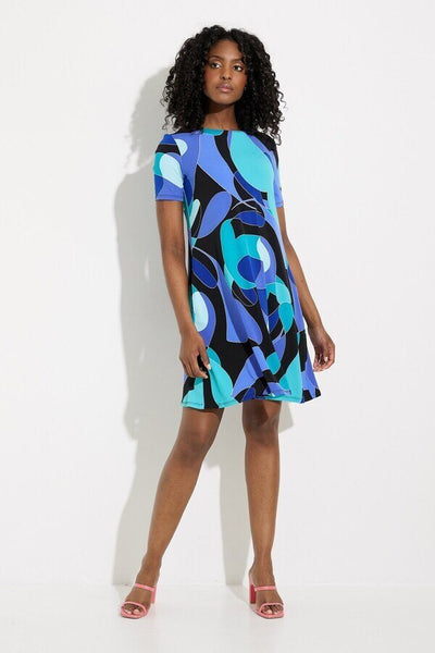 Abstract Print Dress Style 232267 Full.