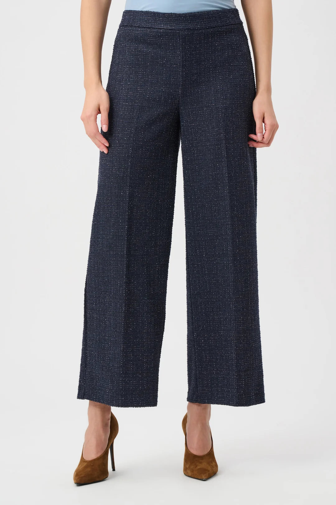 Joseph Ribkoff Lurex Boucle Wide-Leg Pull-On Pants Style 263215 1