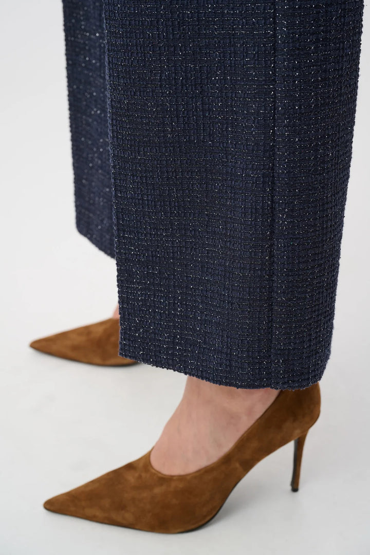 Joseph Ribkoff Lurex Boucle Wide-Leg Pull-On Pants Style 263215 3