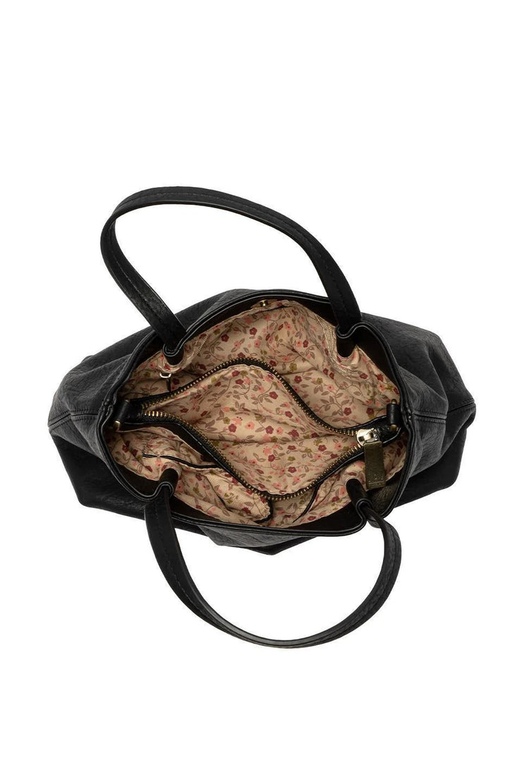 Joy Susan Niki Pleated Satchel Crossbody Black 3