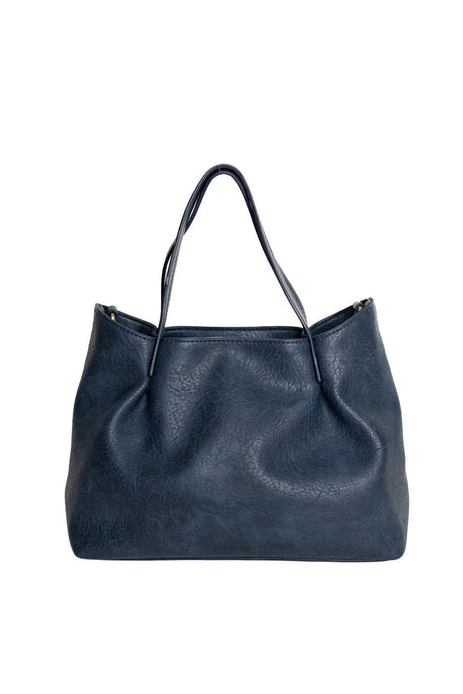 Joy Susan Niki Pleated Satchel Crossbody Navy 1