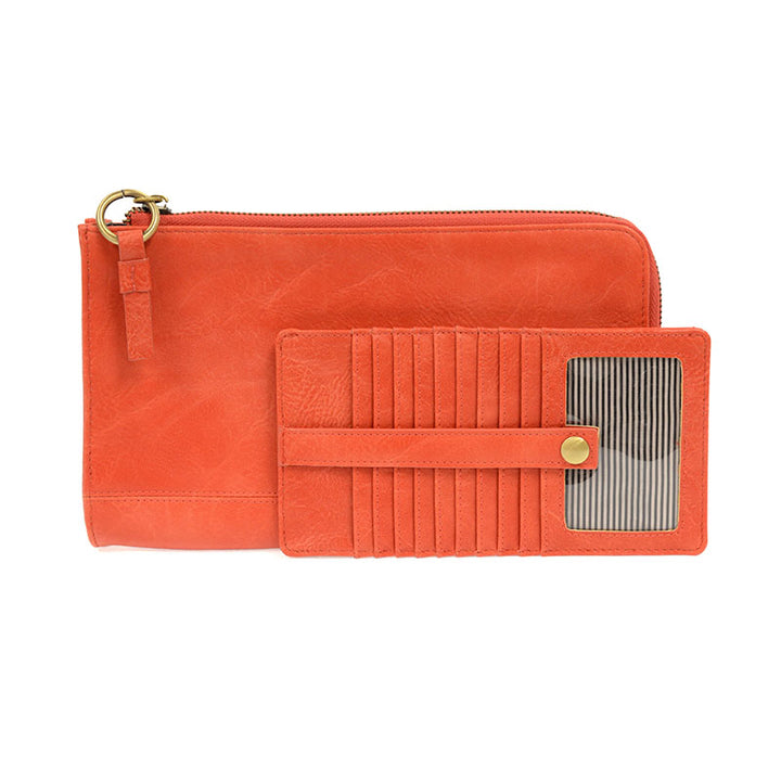 Karina Convertible Wristlet & Wallet Coral with Wallet.