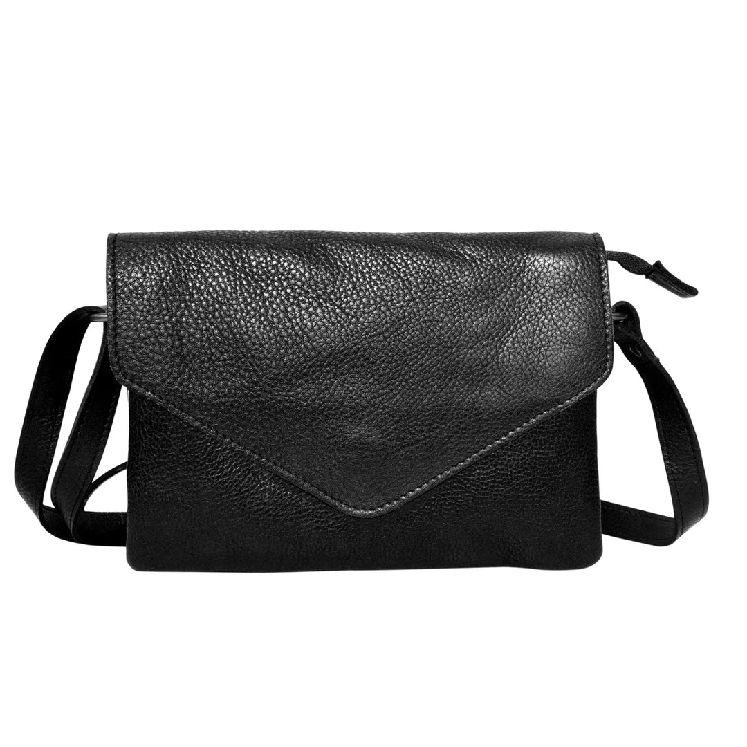 Latico Harbor Leather Crossbody Bag Black 1