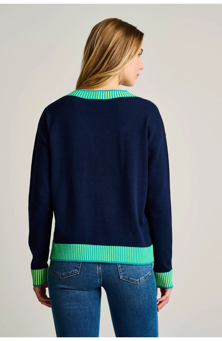 Lisa Todd Ribbed & Ready Sweater Navy 4