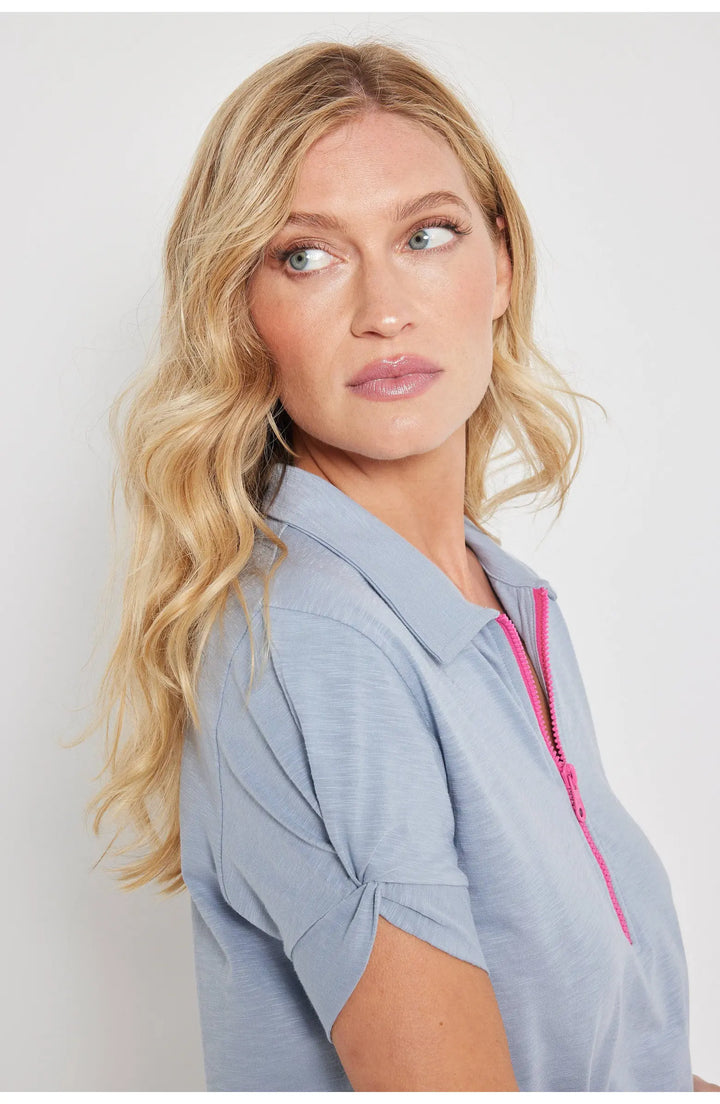 Lisa Todd KNOT IT Zip Top Denim 2