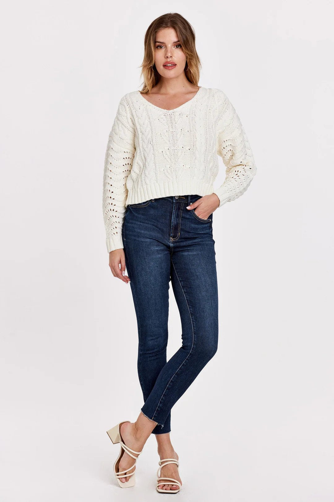 Lexi-Drop-Shoulder-Sweater-Pocket-Detail Full Front