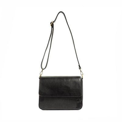 Lexie Convertible Shoulder Bag with Faux Suede Trim With Strap.