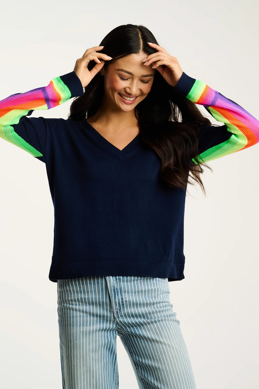 Lisa Todd Brite Side Sweater Navy 2