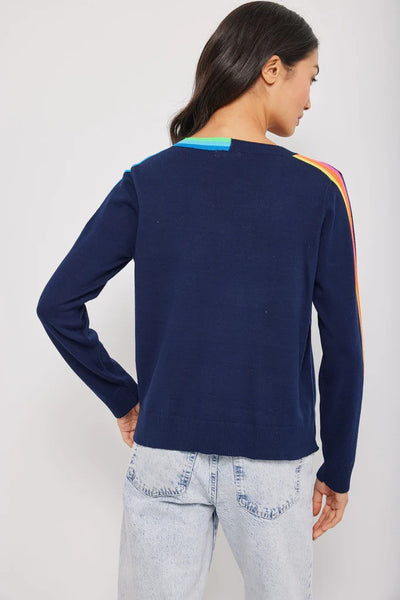 Lisa Todd Color Code Sweater in Navy Back