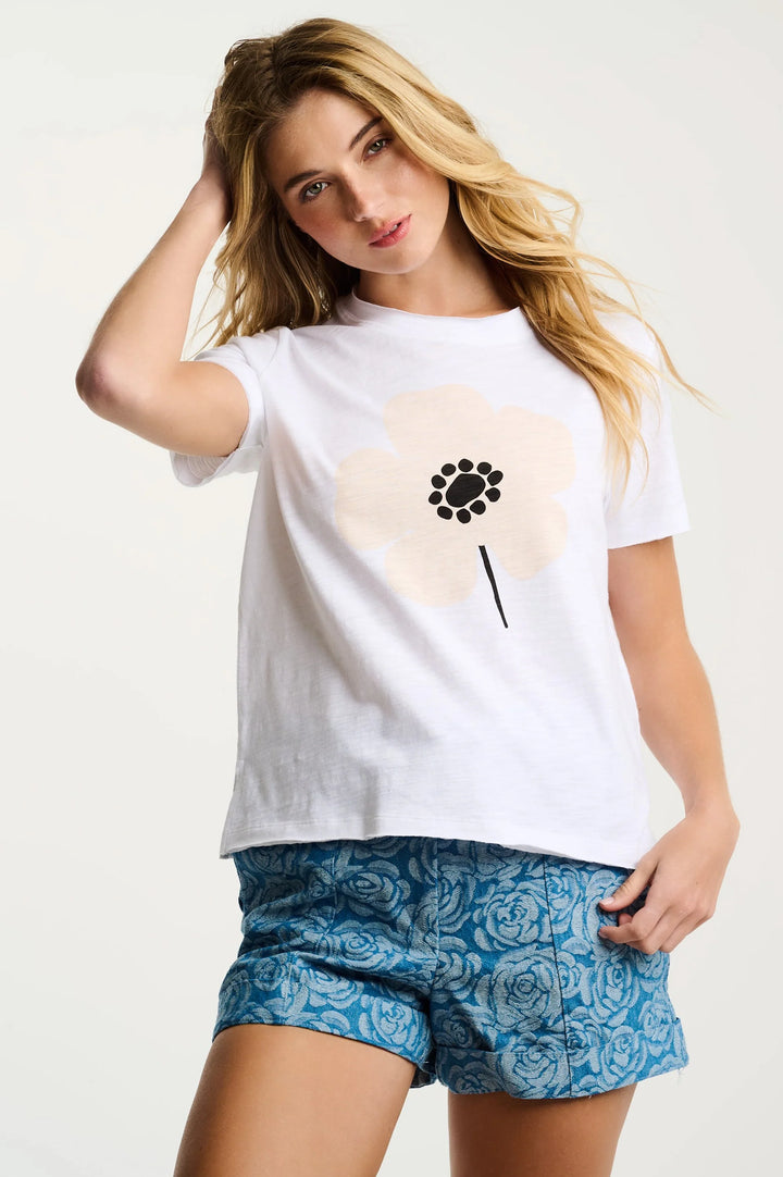 Lisa Todd  Posy Posse Cotton T-Shirt White 1