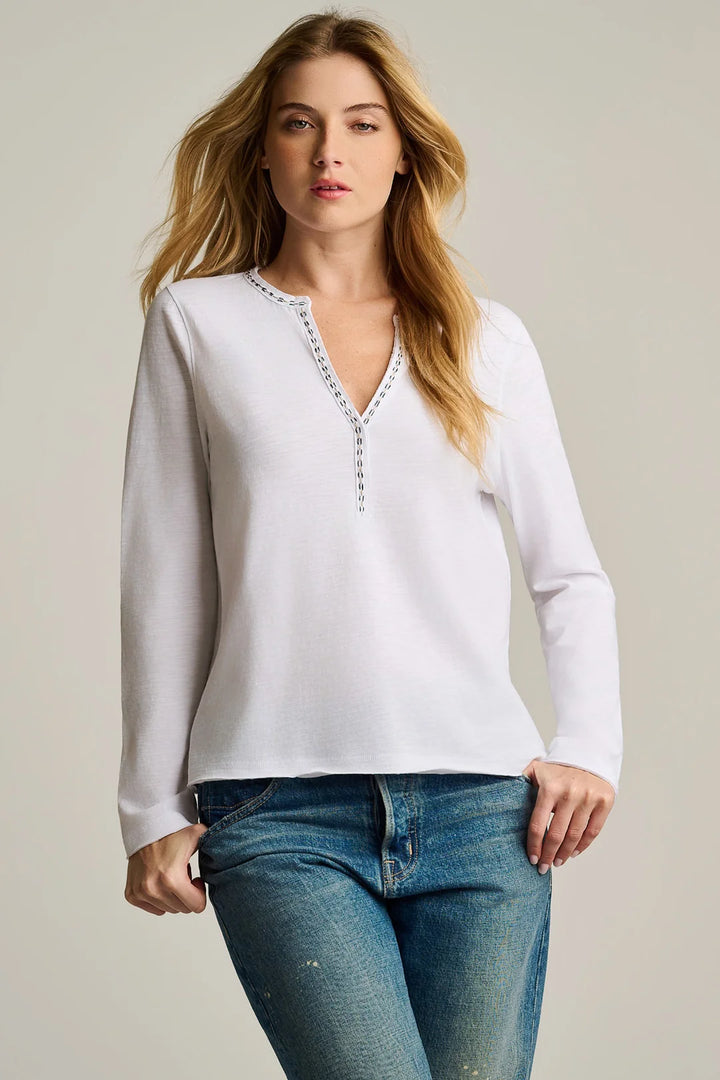 Lisa Todd Snappy Stitch Cotton T-Shirt 1