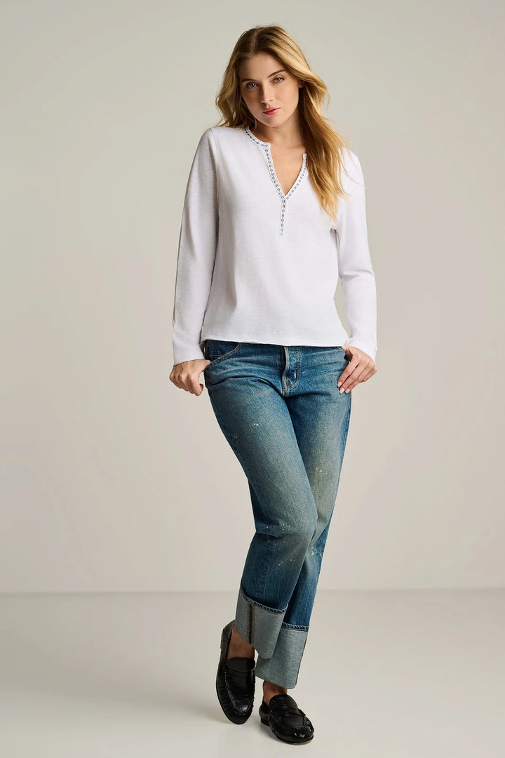Lisa Todd Snappy Stitch Cotton T-Shirt 2