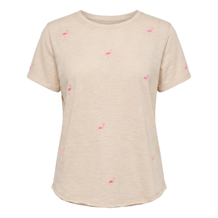 Lisa Todd What The Flock Tee Crystal Sand 5