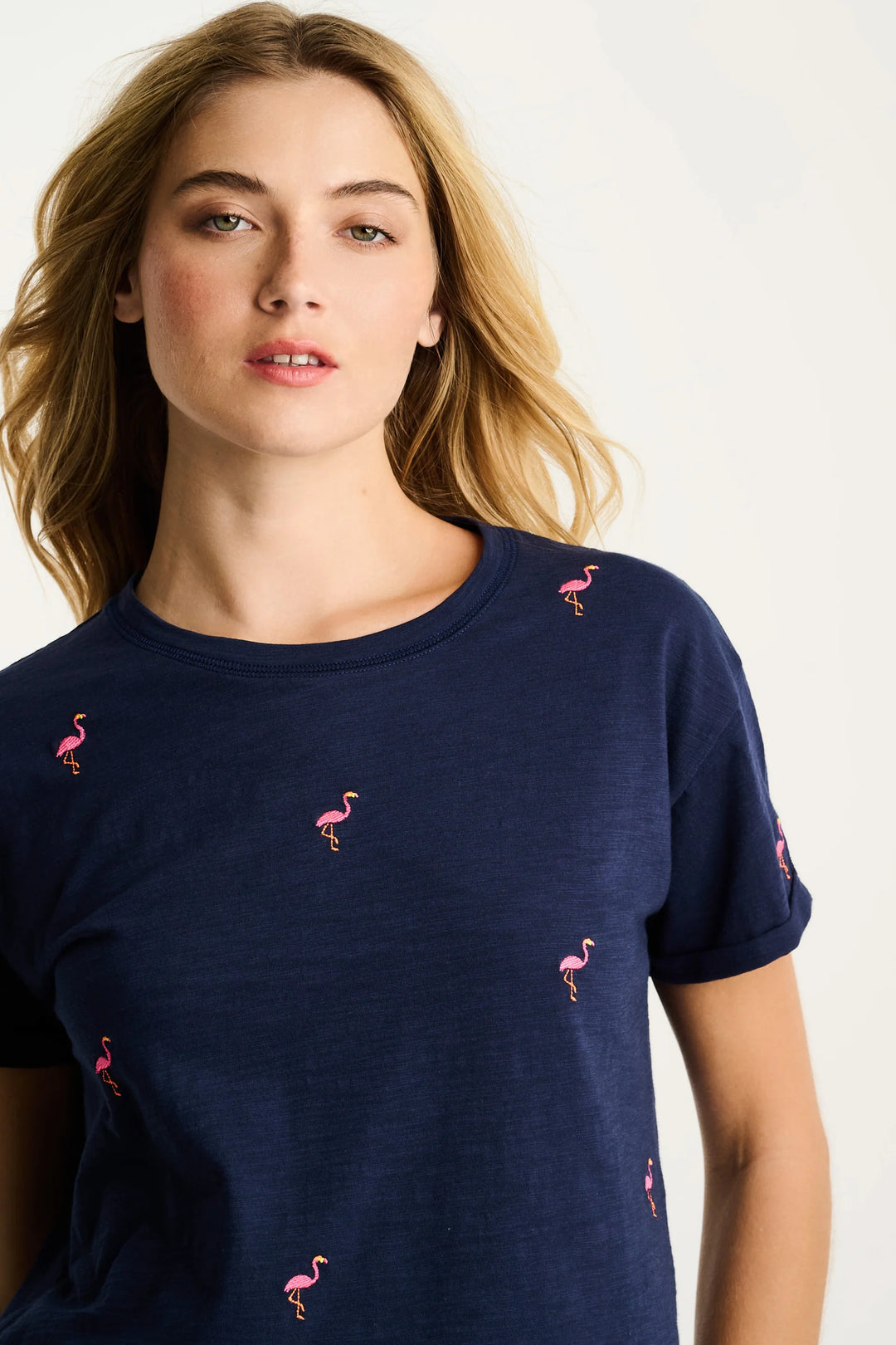 Lisa Todd What The Flock Tee Navy 4