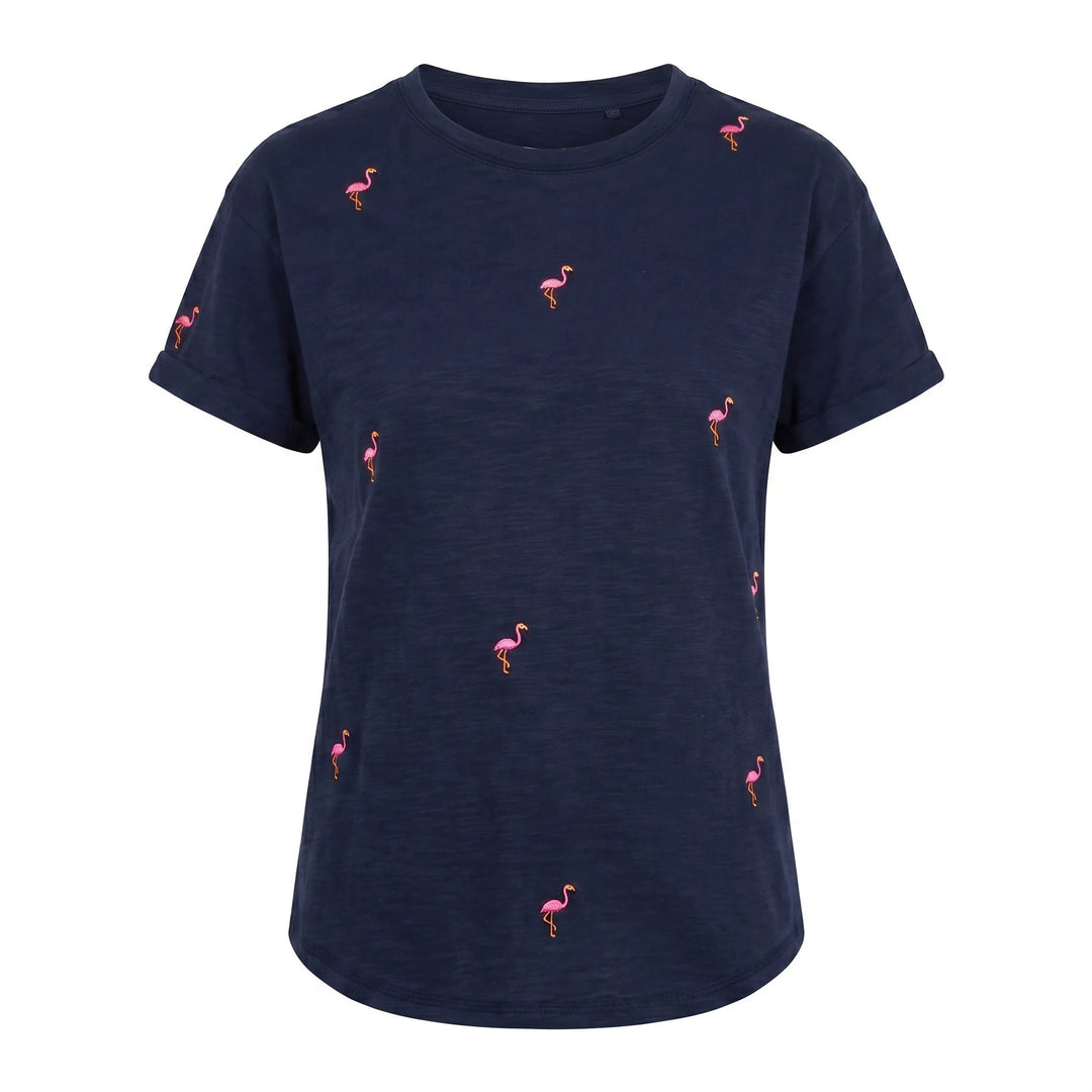 Lisa Todd What The Flock Tee Navy 6