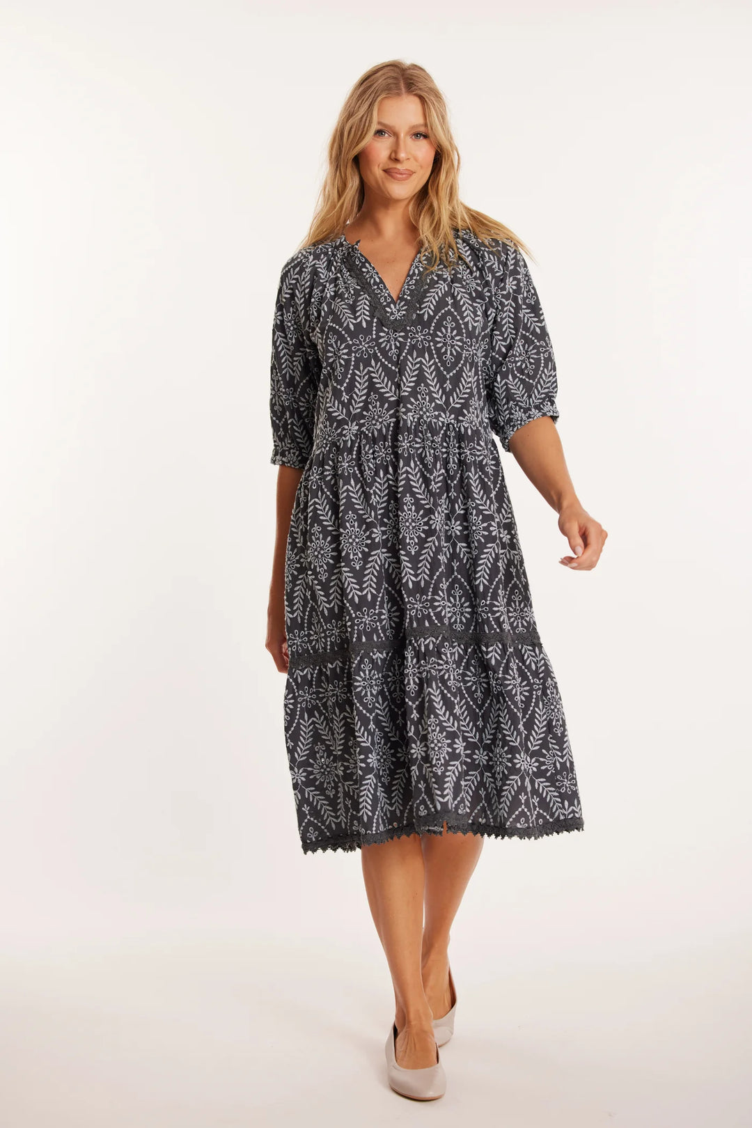 Mododoc Elbow Sleeve Boho Dress – Village Vogue