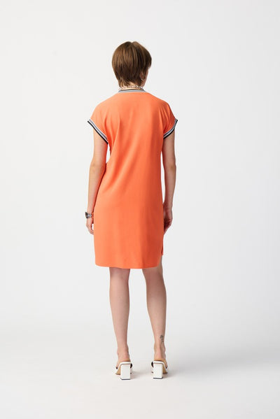 Mandarin-Stripped-Trim-Dress-Style-241235 Back