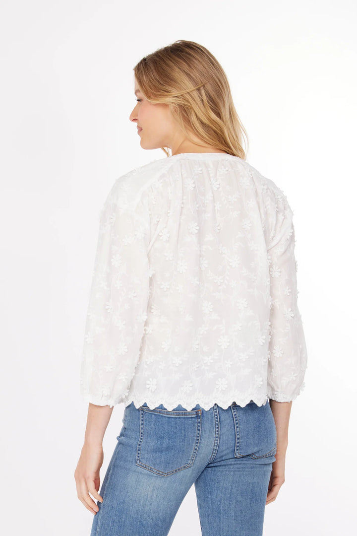 Mododoc 3/4 Sleeve Crew Lace Top 6