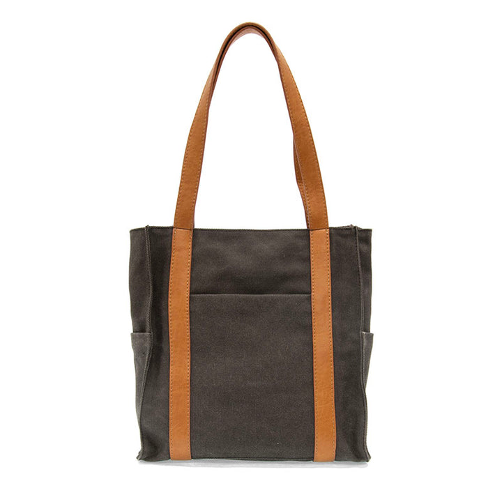 Nicola Canvas Tote Black Front.