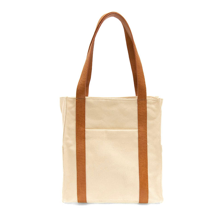 Nicola Canvas Tote Cream Front