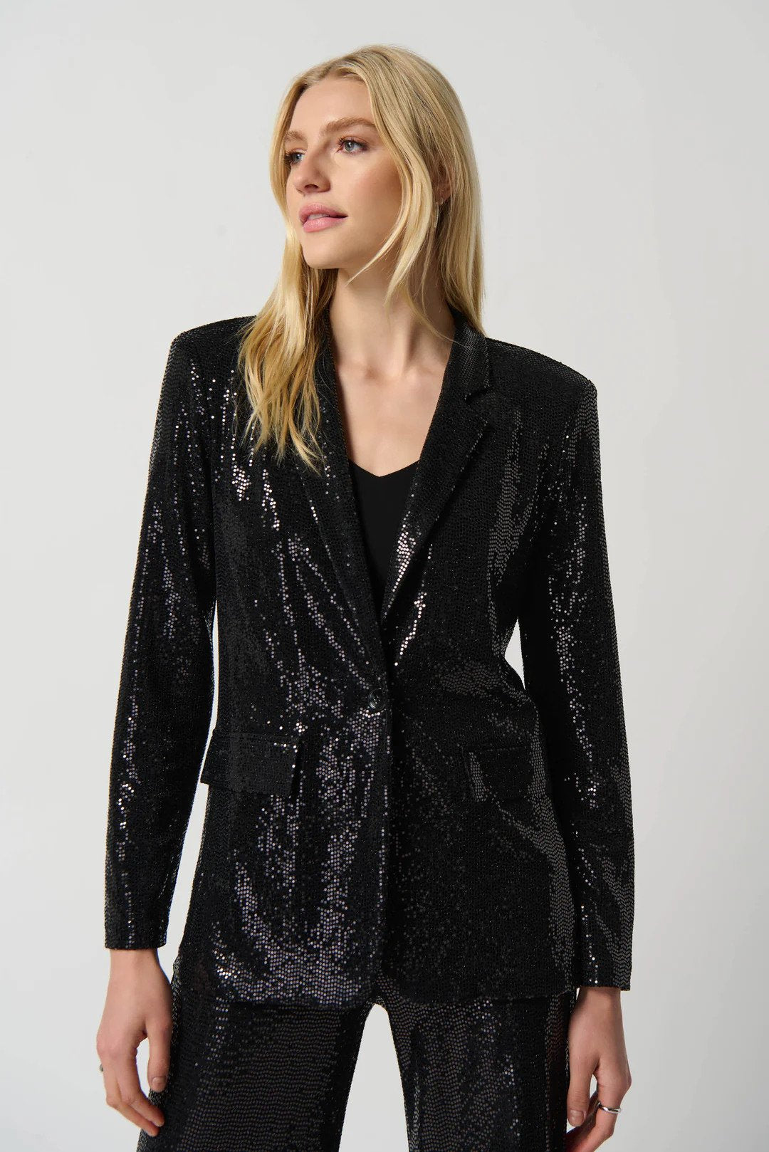 Novelty Knit Blazer with Notch Collar Style 234240 Front.