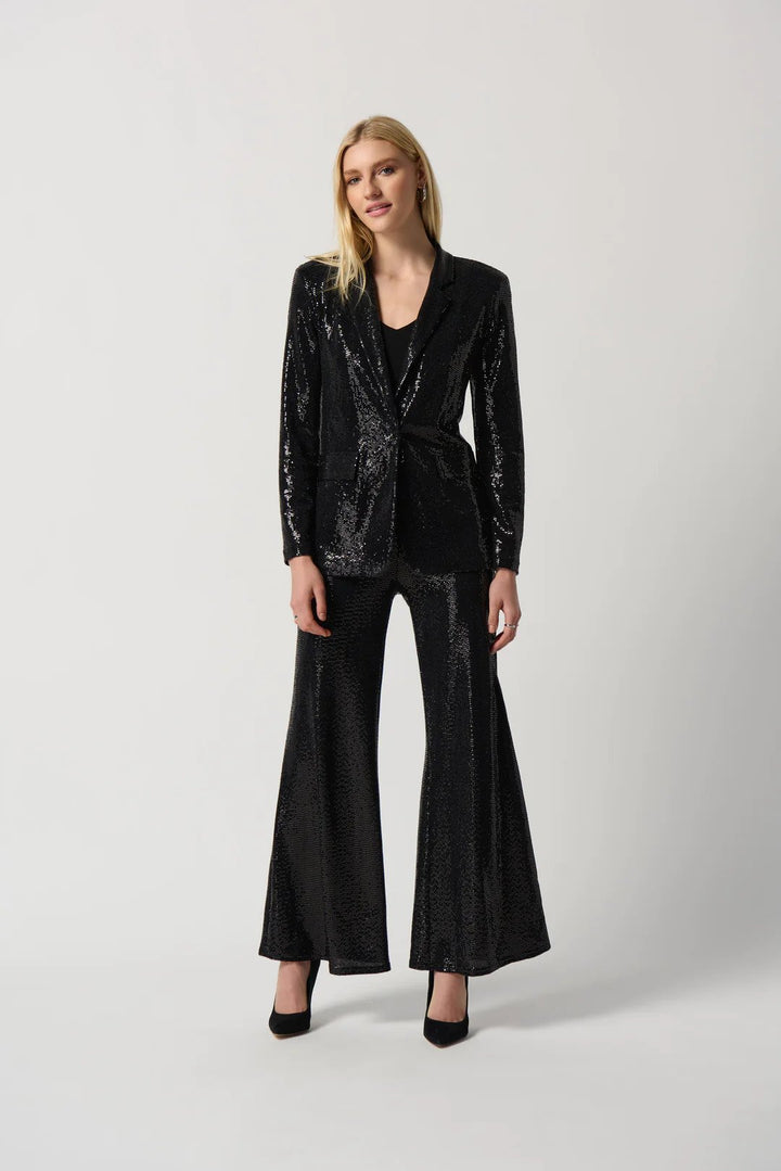 Novelty Knit Blazer with Notch Collar Style 234240 Full Front.