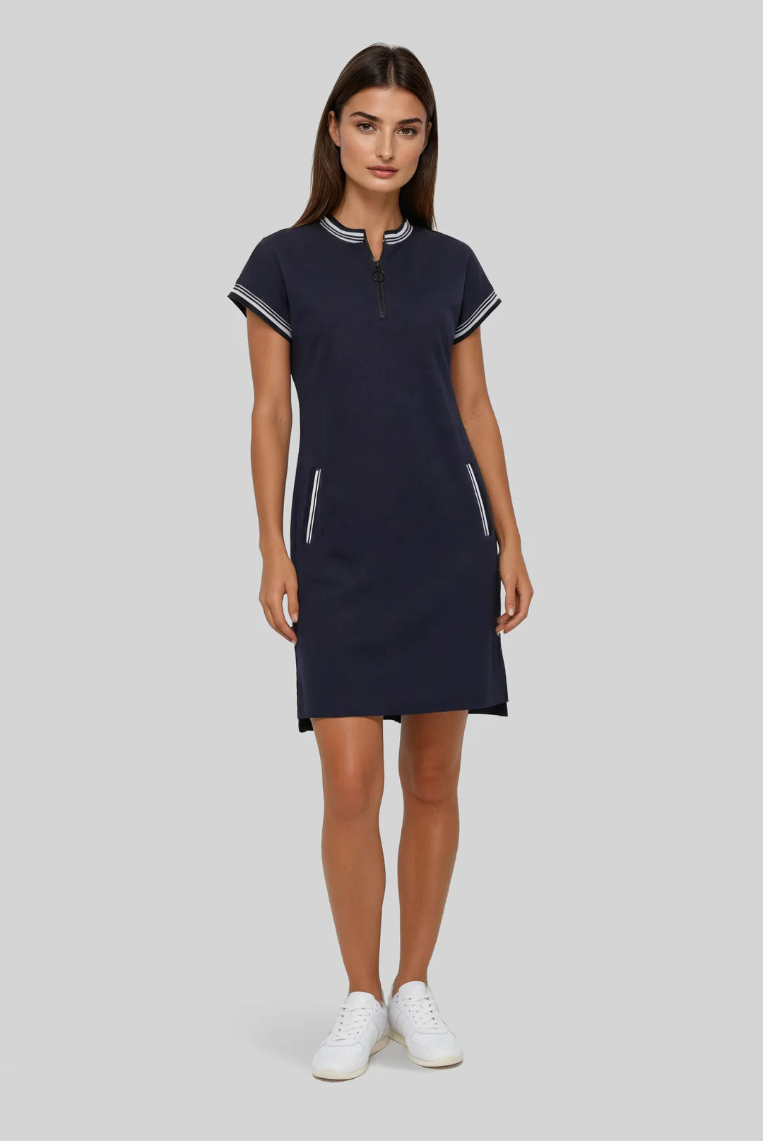 Peace of Cloth Quinn Zip Dress Praise Pique  Village Vogue
