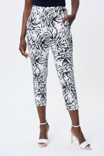 Printed Cropped Micro Twill Pants Style 231030 Front.