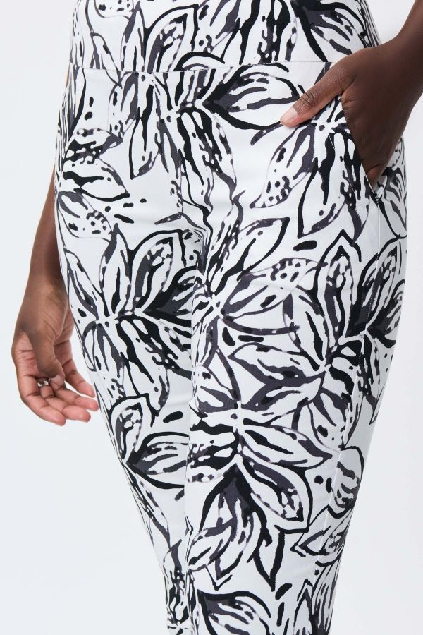 Printed Cropped Micro Twill Pants Style 231030 Close-up Detail.