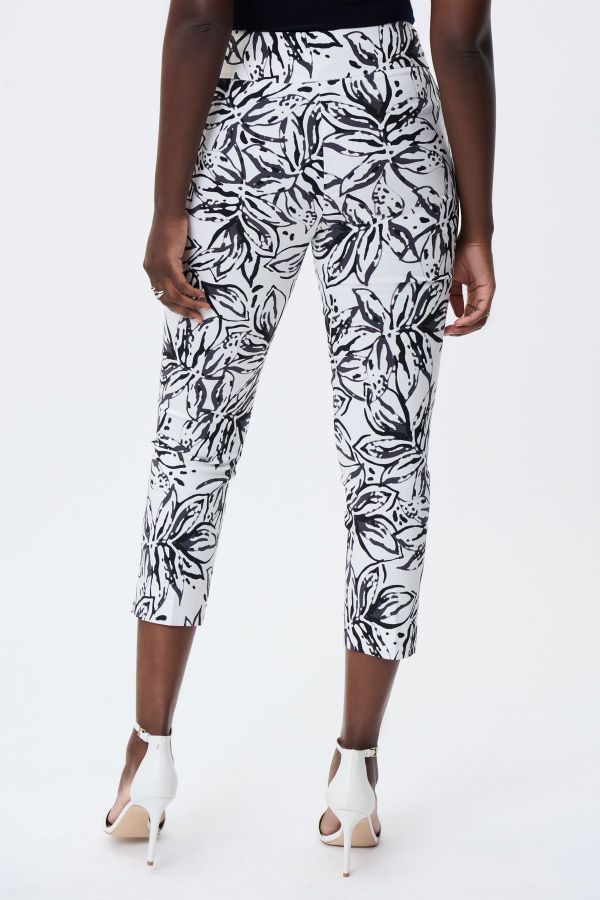 Printed Cropped Micro Twill Pants Style 231030 Back.