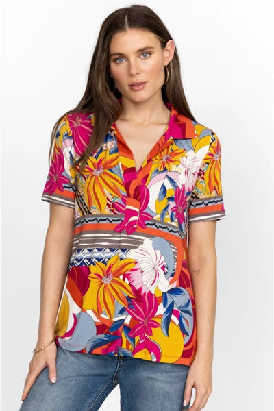 Rachel May Short Sleeve Swing Polo Front.