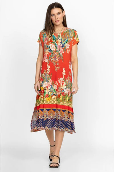 Rapsodia Maxi Henley Dress Front Walking.