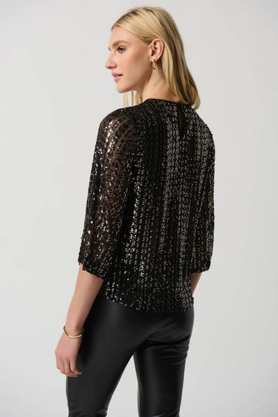 Sequin Boxy Top Style 234176 Seide.