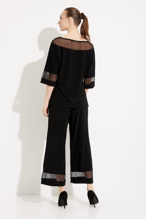 Sheer Panel Jumpsuit Style 233302 Back.