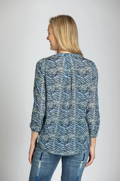 Zebra Inspired Print - Crossover Top With Tassel Back.