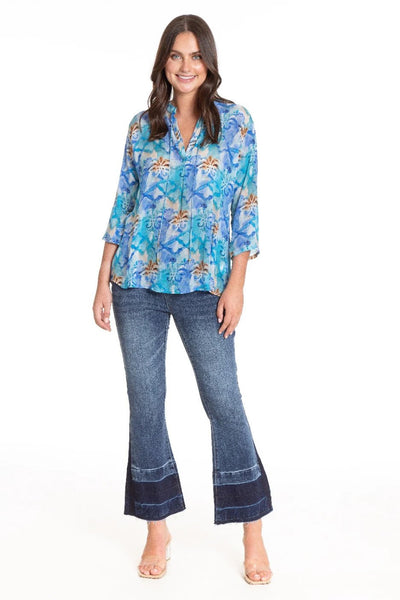 APNY Portuguese Inspired Tile Print Tunic Front Full.