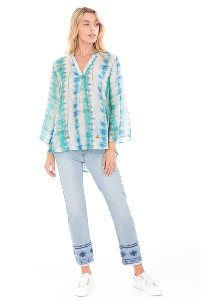 APNY Tie Dye Crepe Tunic Wide angle.