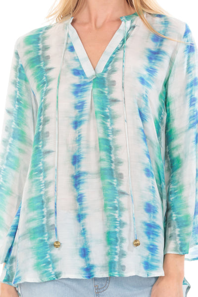 APNY Tie Dye Crepe Tunic Close-up.