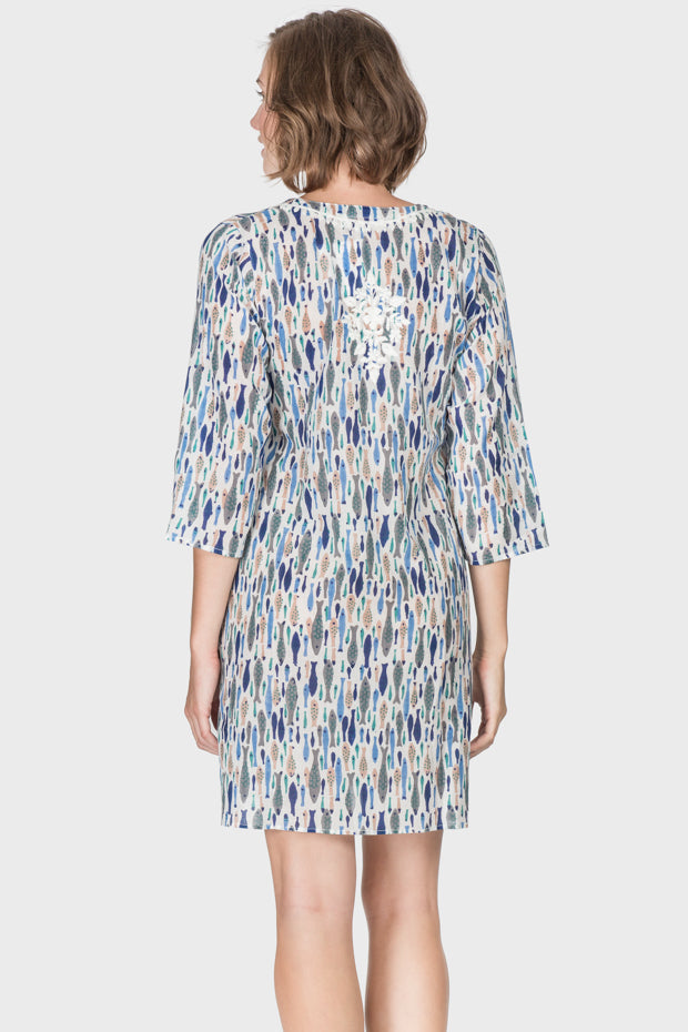 Amaya Textiles Bluefish Blue Cotton Dress