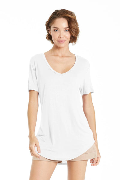 Another Love Megan Back Seam Top White.