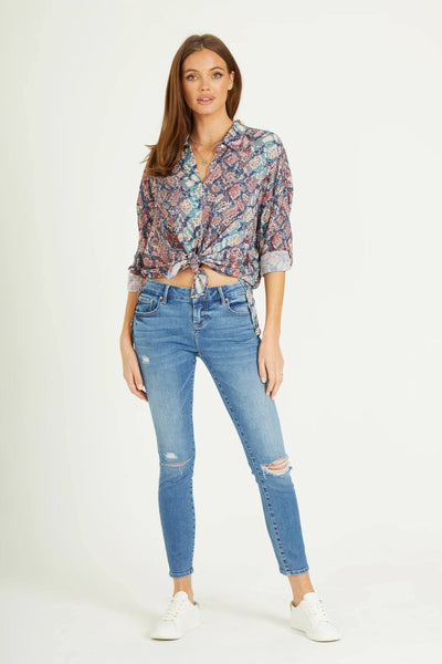 Arianna Blue Viper Top