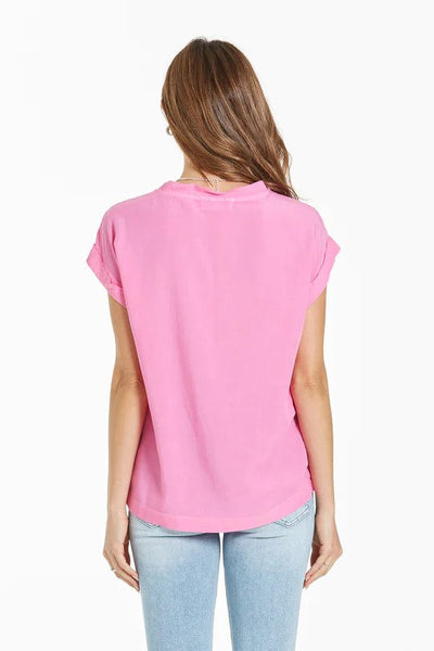 Dear John Denim Camila Drop Shoulder Top Carmine Back.