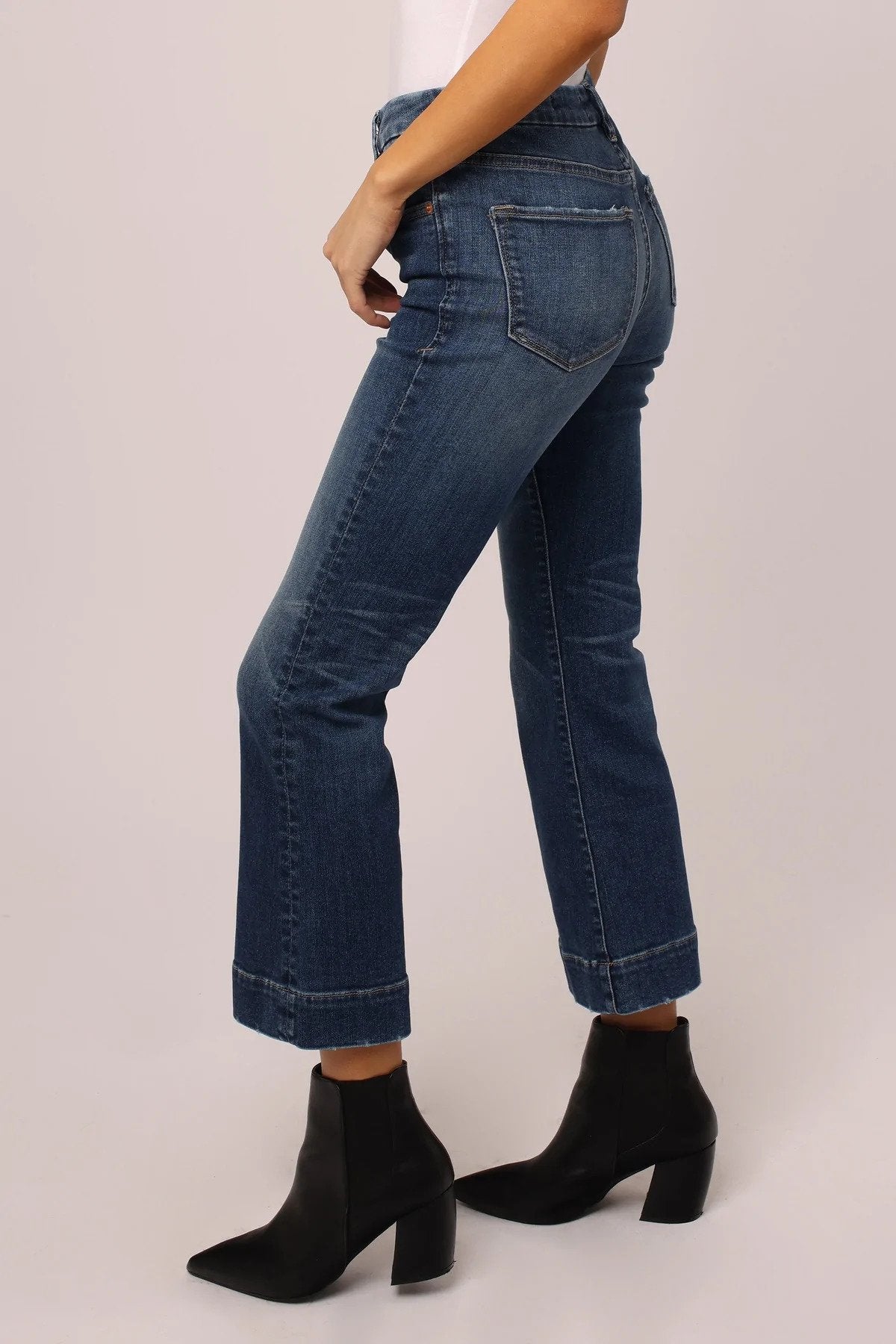 Dear John Denim Jeanne Crop Flare Jeans Sonoma Side.