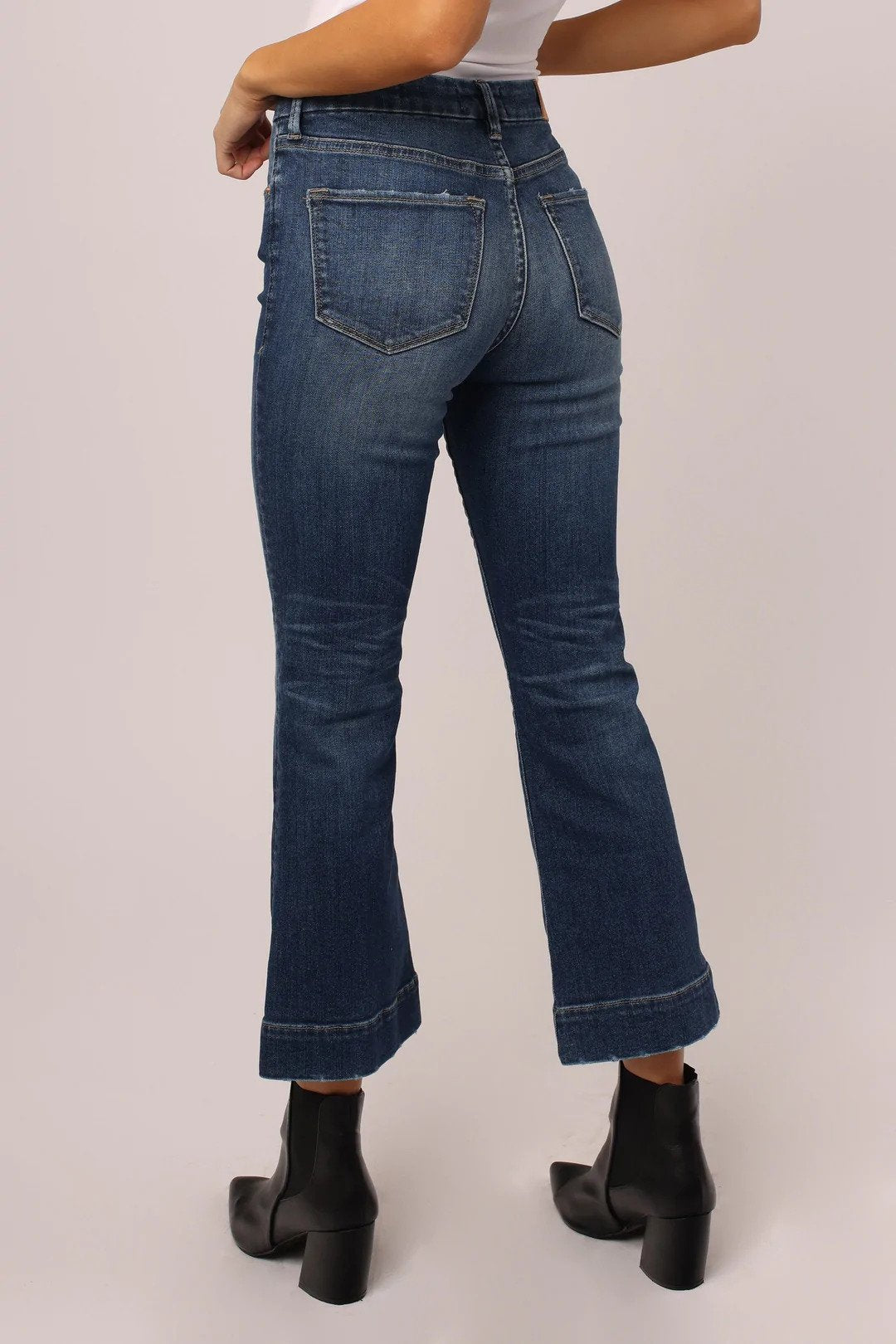 Dear John Denim Jeanne Crop Flare Jeans Sonoma Back.