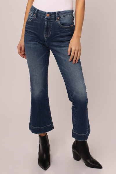 Dear John Denim Jeanne Crop Flare Jeans Sonoma Close-up.