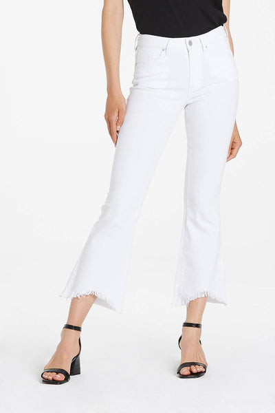 Dear John Denim Jeanne Super High Rise Cropped Flare Jeans Front at Village Vogue.